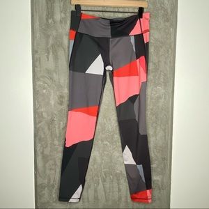 Gap Fit | Grey and Orange Geometric Leggings